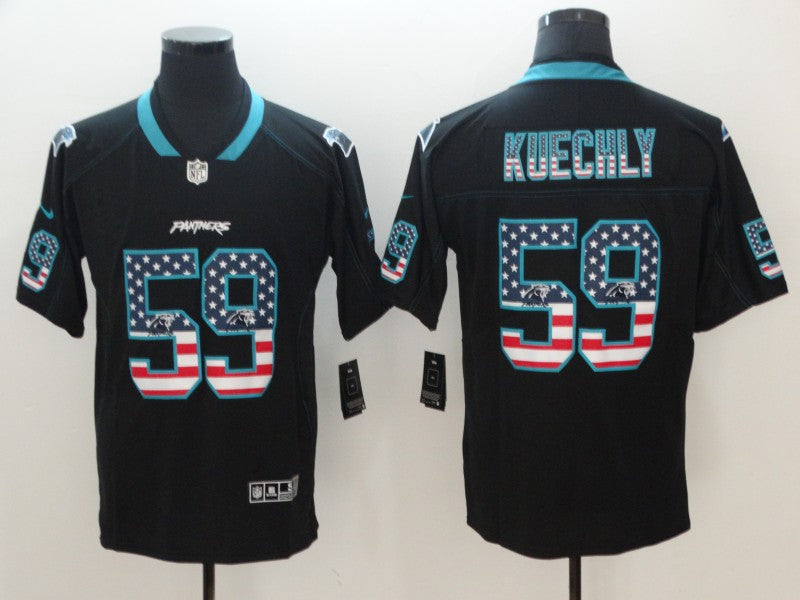 Men's Carolina Panthers Luke Kuechly #59 Black Authentic Game Jersey1