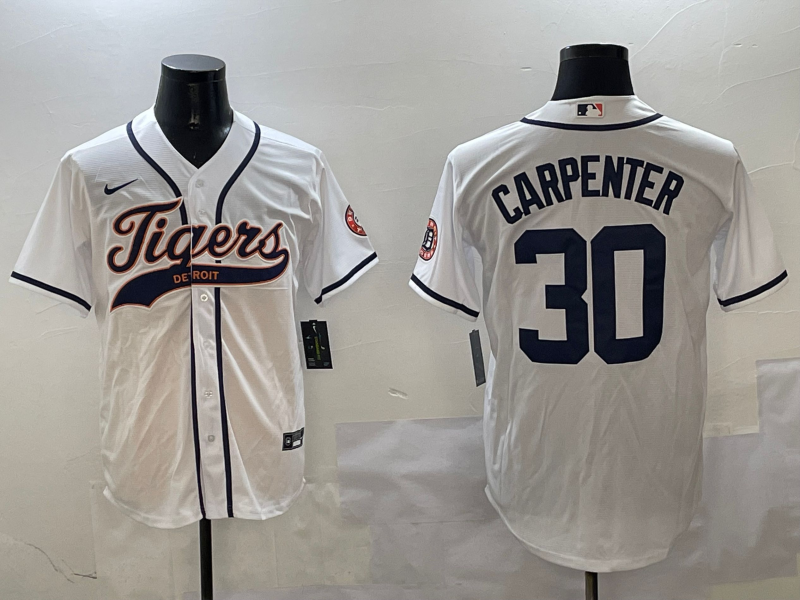 Men's Detroit Tigers Kerry Carpenter #30 White Player Jersey