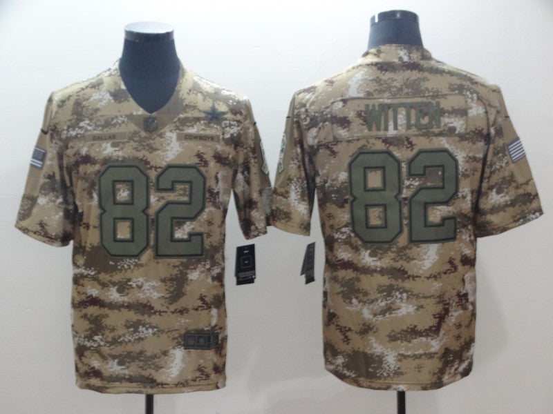 Men's Dallas Cowboys Jason Witten #82 Camouflage Game Jersey1