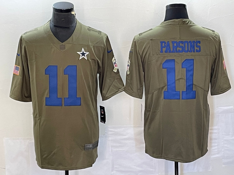 Men's Dallas Cowboys Micah Parsons #11 Brown Player Jersey1