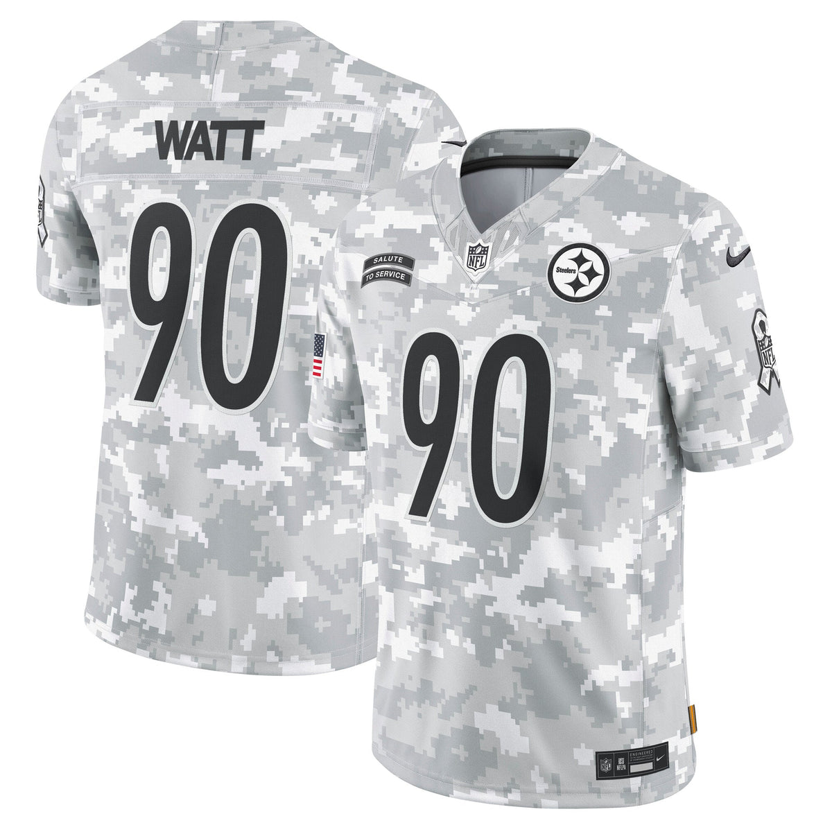 T.J. Watt Pittsburgh Steelers Nike 2024 Salute to Service Limited Jersey - Arctic Camo