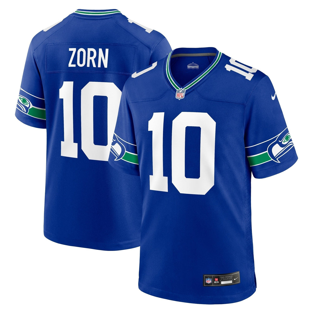 Jim Zorn Seattle Seahawks Nike Throwback Retired   Game Jersey - Royal