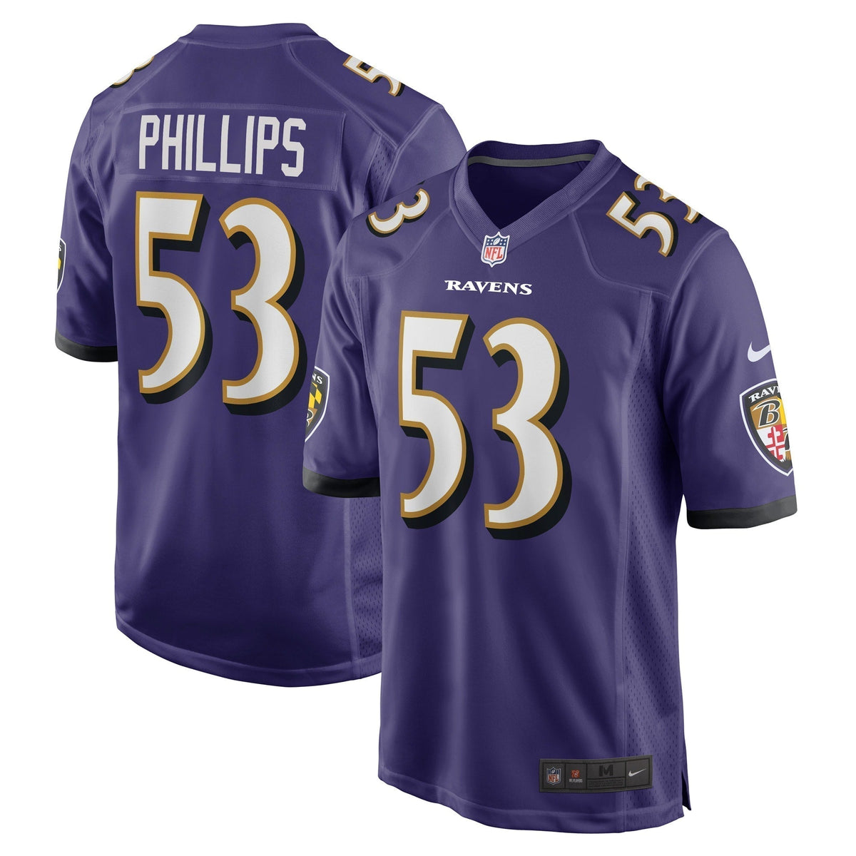 Del'Shawn Phillips Baltimore Ravens Nike Game   Jersey - Purple