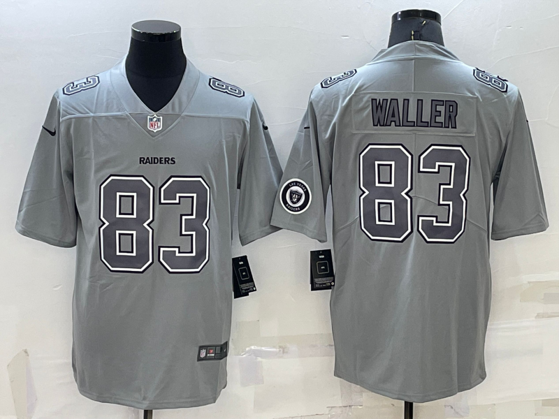 Men's Las Vegas Raiders Darren Waller #83 Gray Atmosphere Fashion Game Jersey1