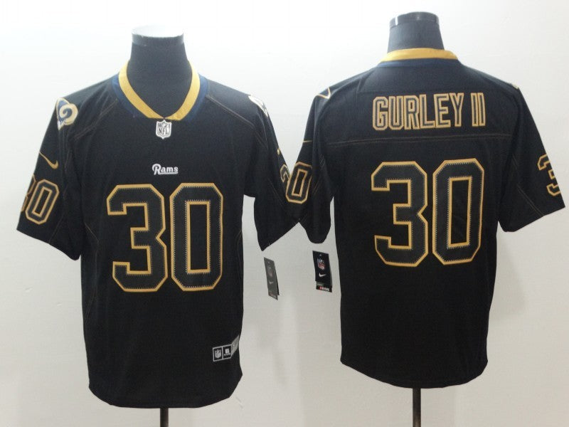 Men's Los Angeles Rams Todd Gurley II #30 Black Game Jersey1