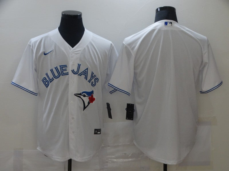 Men's Toronto Blue Jays White Home Blank Replica Jersey1