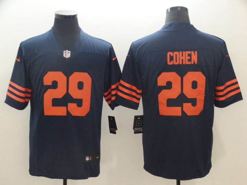 Men's Chicago Bears Tarik Cohen #29 Navy Game Jersey1