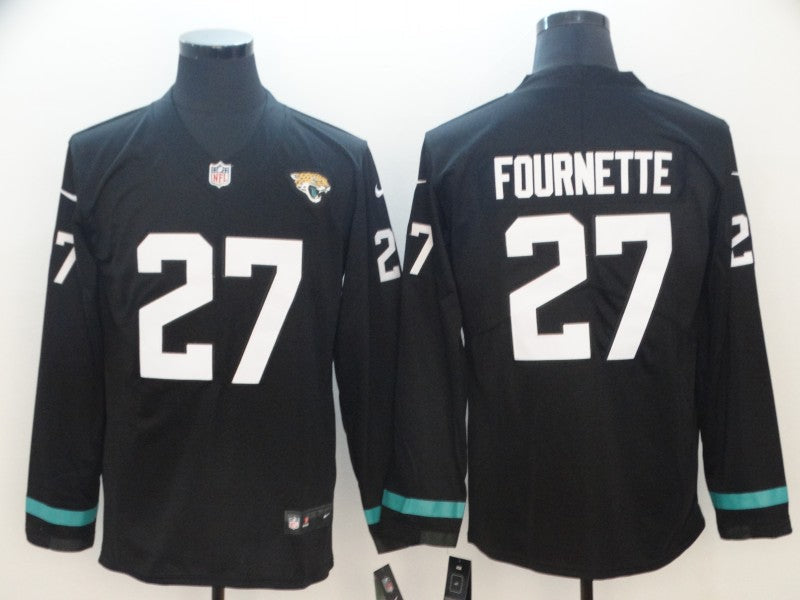 Men's Jacksonville Jaguars Leonard Fournette #27 Black Player Game Jersey1