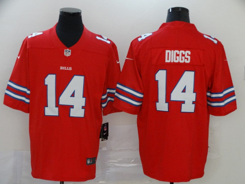 Men's Buffalo Bills Stefon Diggs #14 Red Alternate Game Player Jersey1