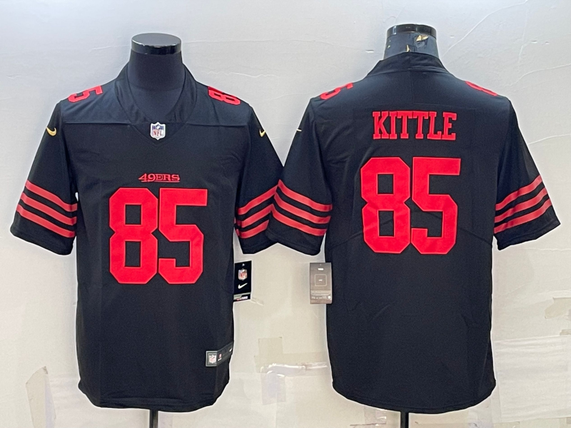 Men's San Francisco 49ers George Kittle #85 Black Player Jersey1