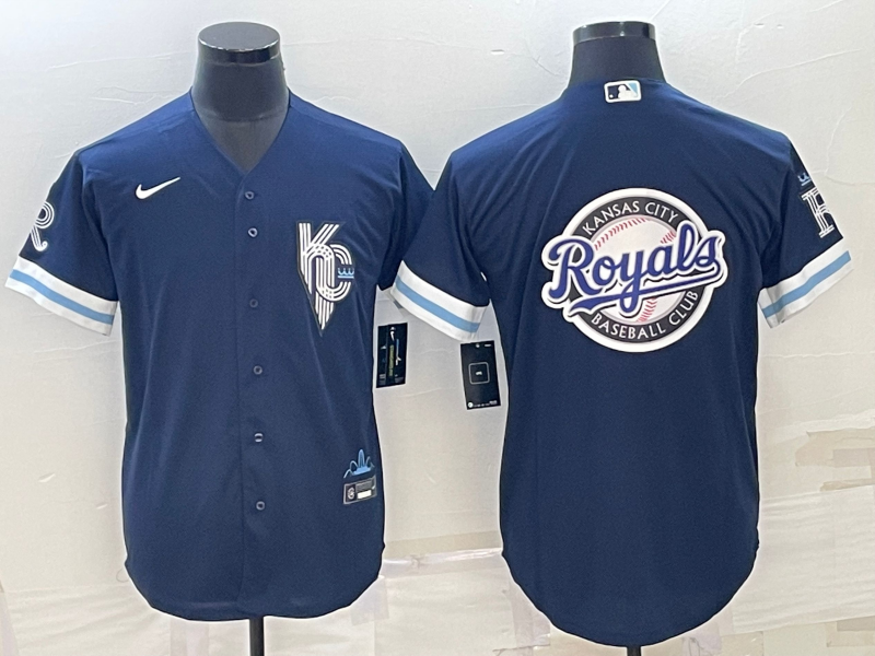 Men's Kansas City Royals Navy Replica Player Jersey1