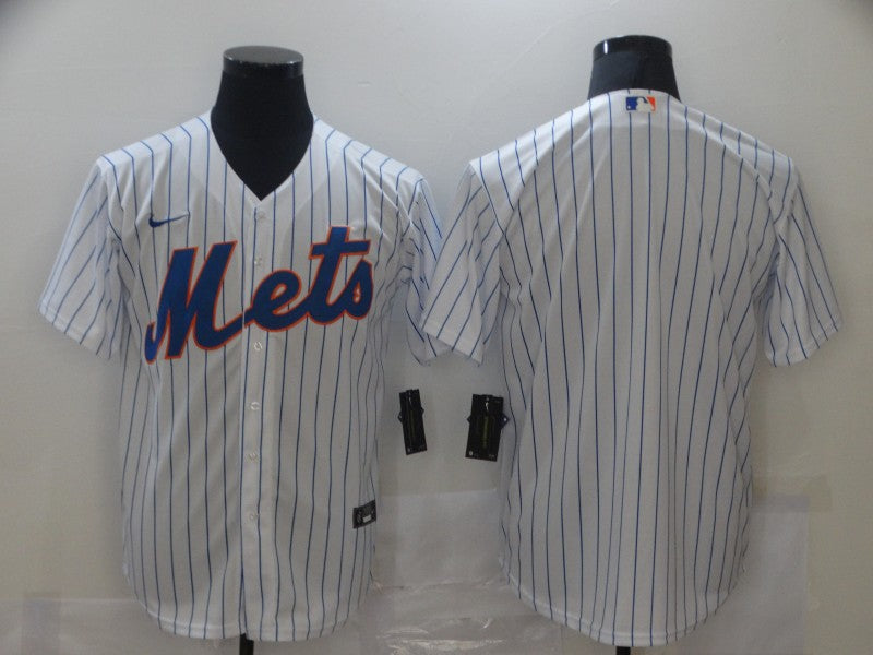 Men's New York Mets White Home Replica Blank Jersey1