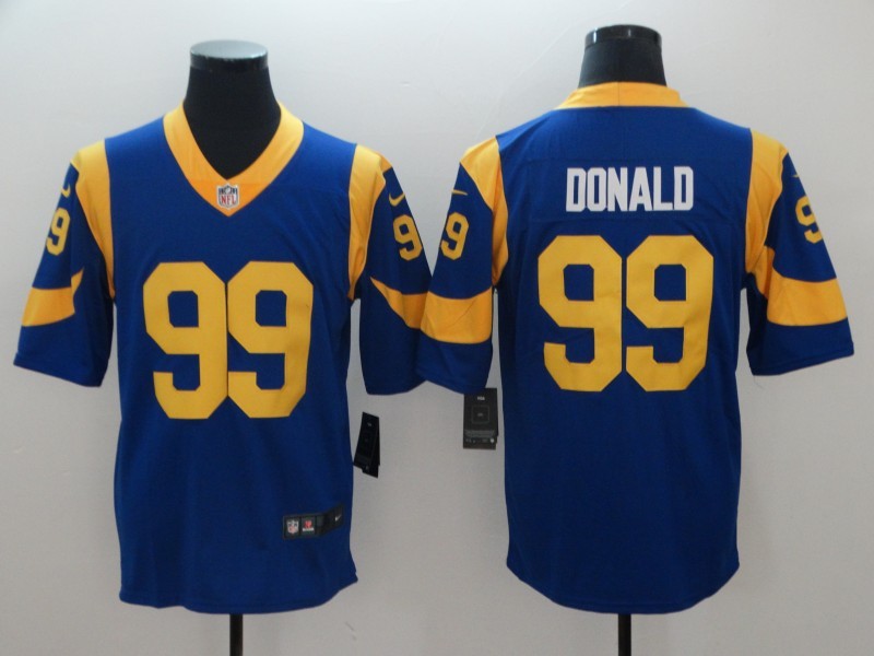 Men's Los Angeles Rams Aaron Donald #99 Blue Game Jersey1