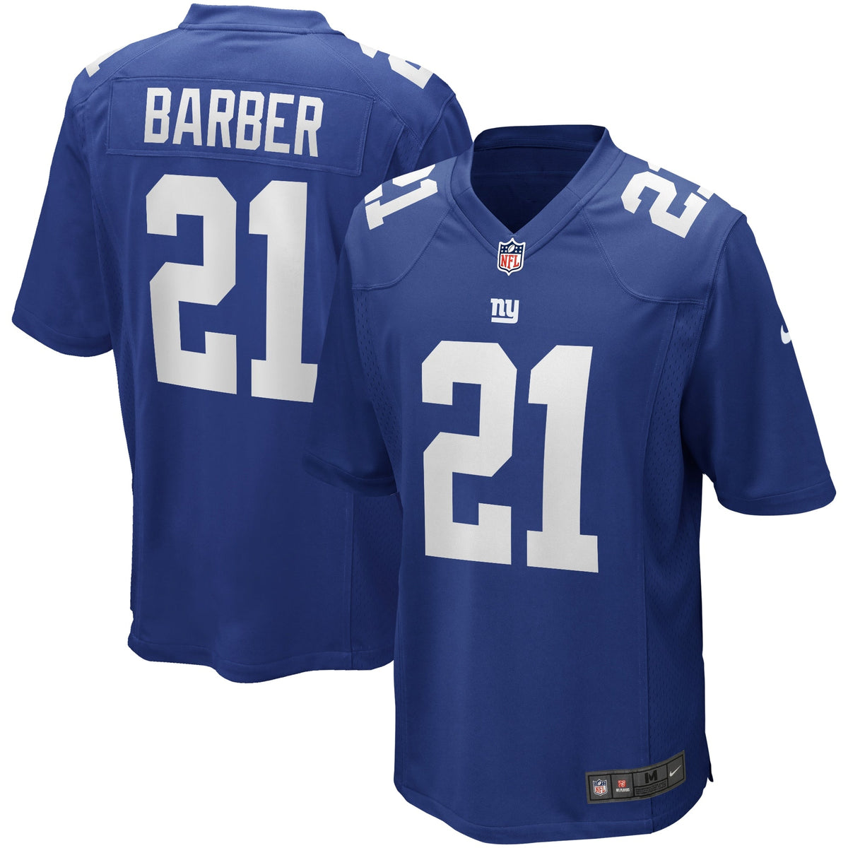 Tiki Barber New York Giants Nike Game Retired   Jersey - Royal