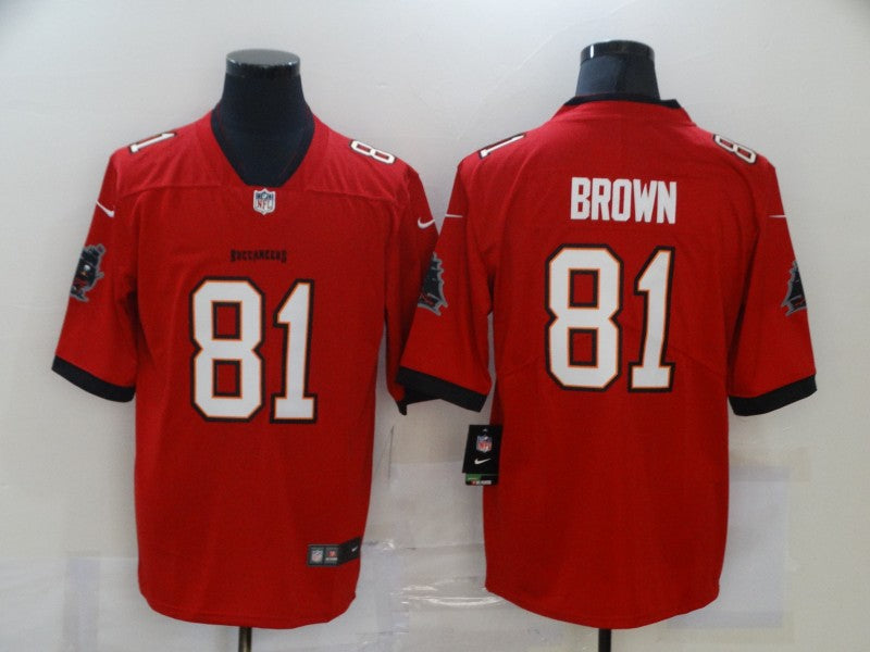 Men's Tampa Bay Buccaneers Antonio Brown #81 Red Game Jersey1