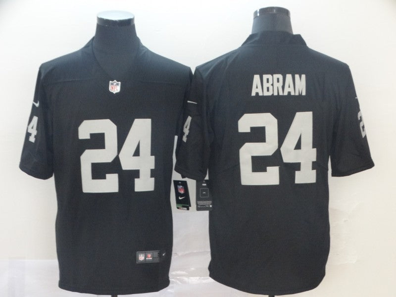 Men's Las Vegas Raiders Jonathan Abram #24 Black Game Player Jersey1
