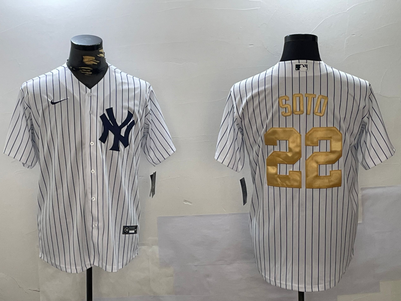 Men's New York Yankees Juan Soto #22 White Player Game Jersey1