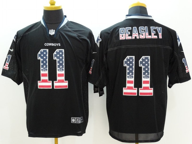 Men's Dallas Cowboys Cole Beasley #11 Black Game Jersey1