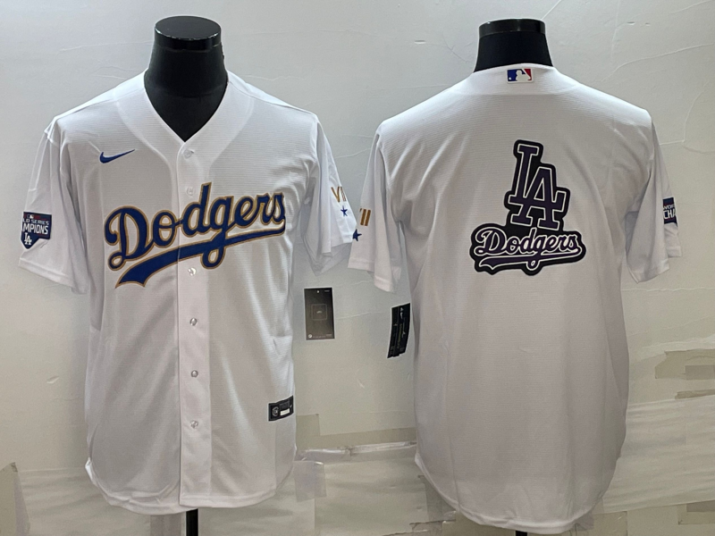 Men's Los Angeles Dodgers White Authentic Player Jersey1
