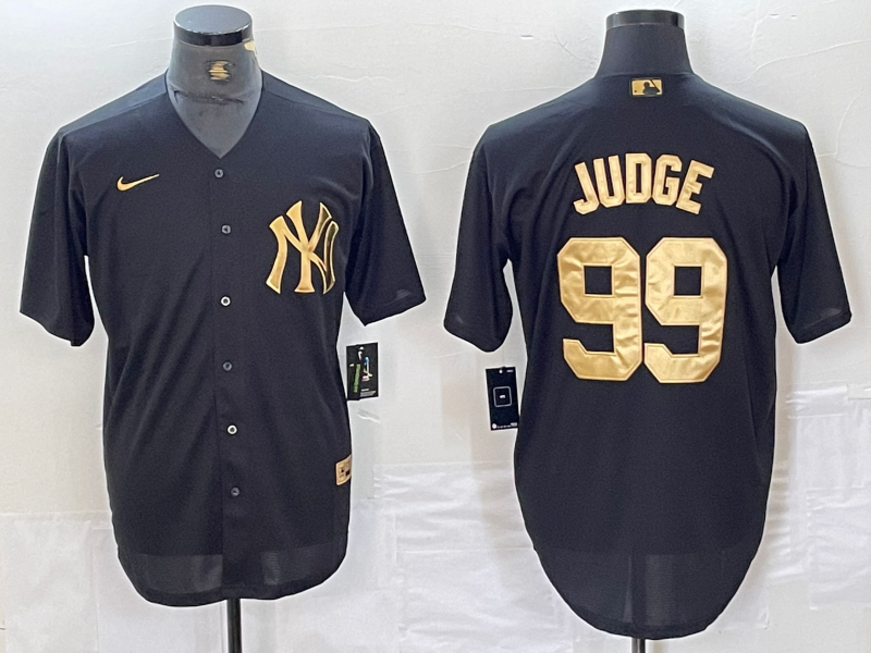 Men's New York Yankees Aaron Judge #99 Black Limited Player Jersey1