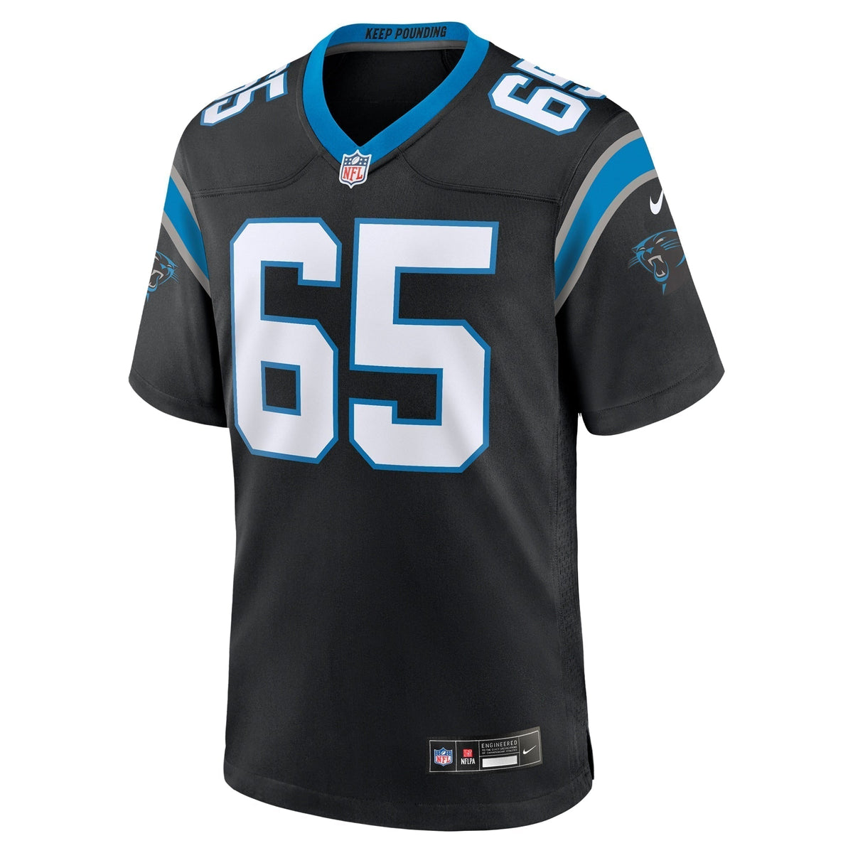 J.D. DiRenzo Carolina Panthers Nike  Game Jersey -  Black