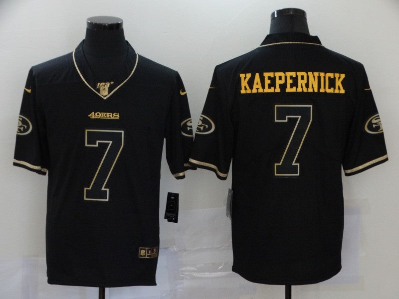 Men's San Francisco 49ers Colin Kaepernick #7 Black Authentic Game Jersey1