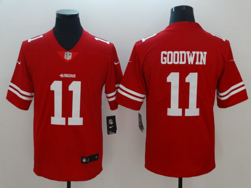 Men's San Francisco 49ers Marquise Goodwin #11 Red Game Player Jersey1