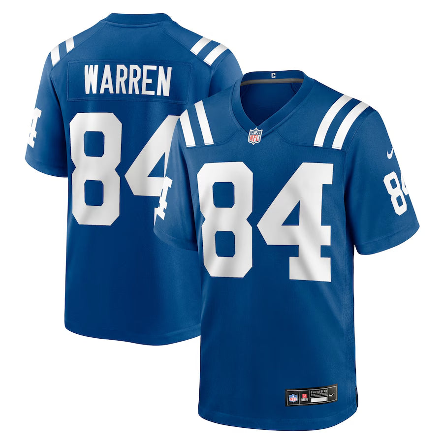 Men's Indianapolis Colts Tyler Warren Nike Royal 2025 NFL Draft First Round Pick Game Jersey