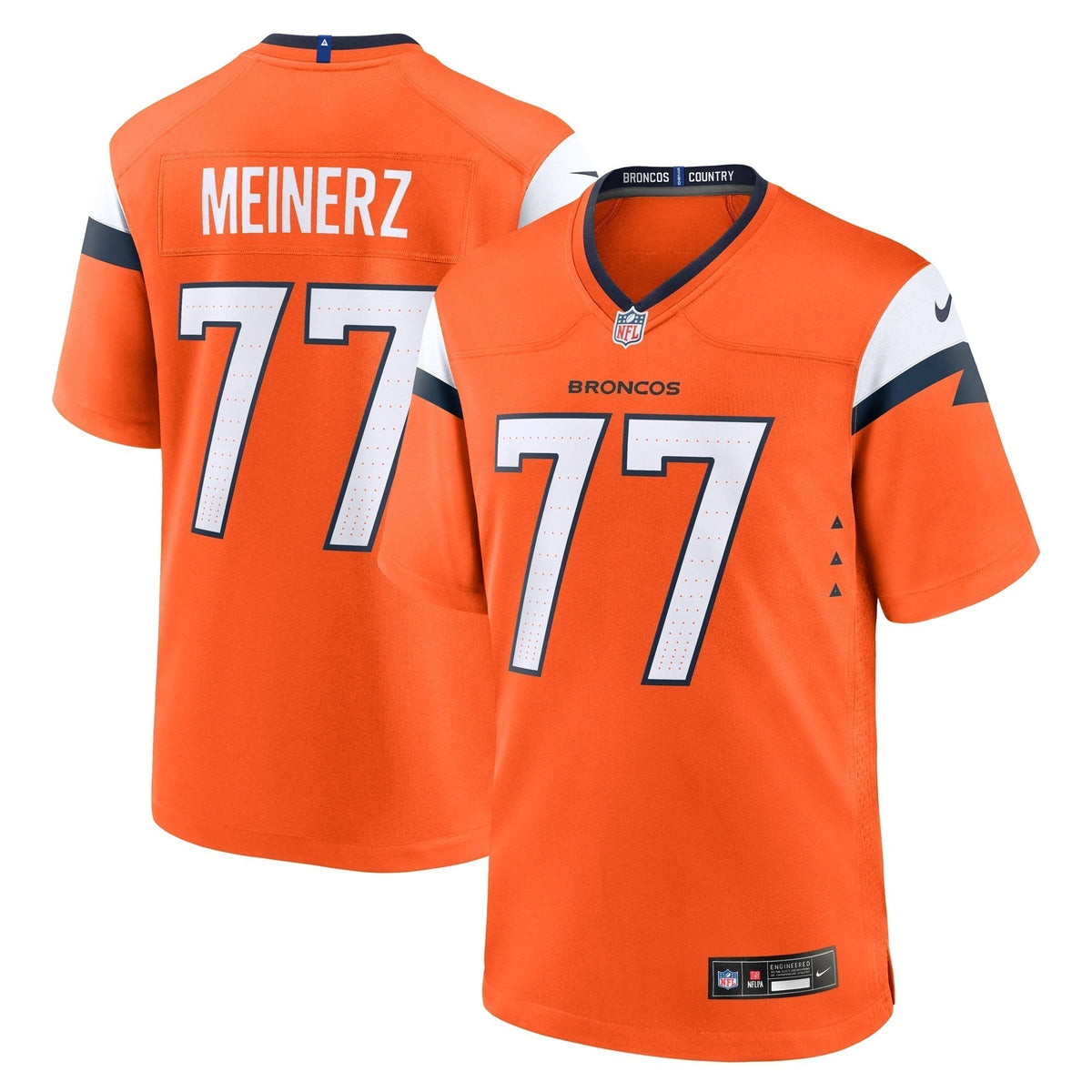 Quinn Meinerz Denver Broncos Nike Team Game Jersey -  Orange
