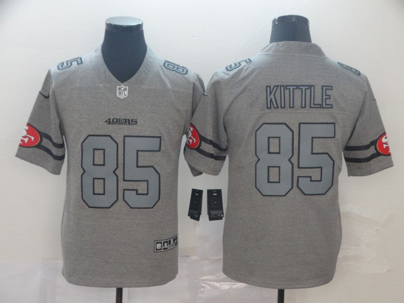 Men's San Francisco 49ers George Kittle #85 Gray Game Jersey1