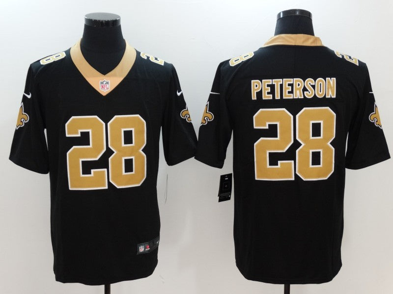 Men's New Orleans Saints Adrian Peterson #28 Black Game Jersey1