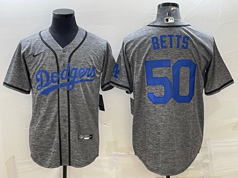 Men's Los Angeles Dodgers Mookie Betts Nike Gray Alternate Replica Player Name Jersey1