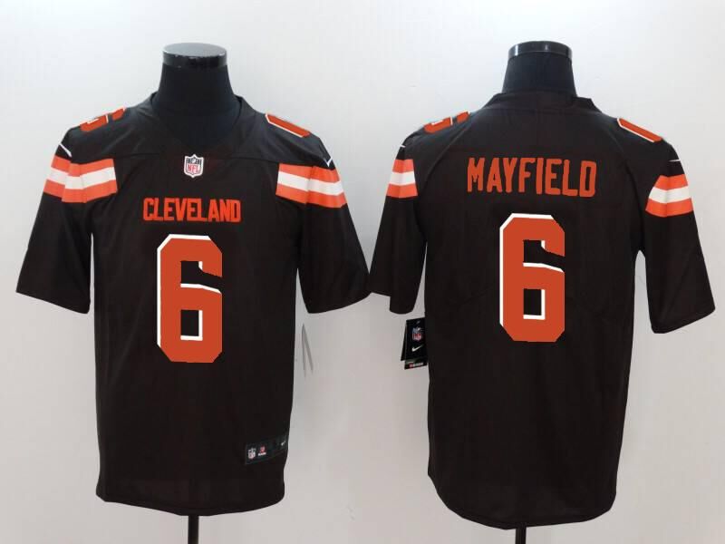 Men's Cleveland Browns #6 Baker Mayfield Brown Game Player Jersey1