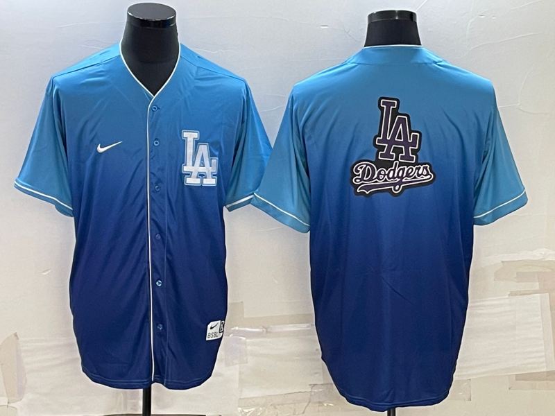 Men's Los Angeles Dodgers Blue Blank Replica Jersey1