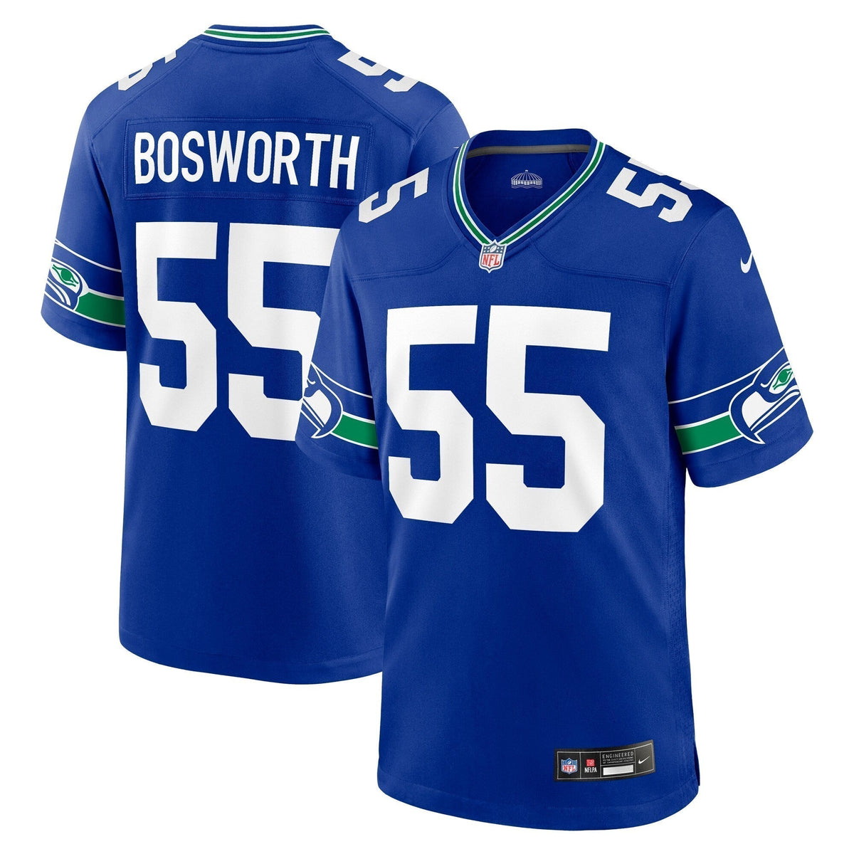 Brian Bosworth Seattle Seahawks Nike Throwback Retired   Game Jersey - Royal
