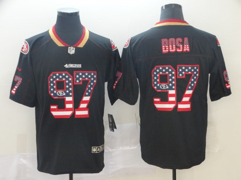 Men's San Francisco 49ers Nick Bosa #97 Black Game Jersey1