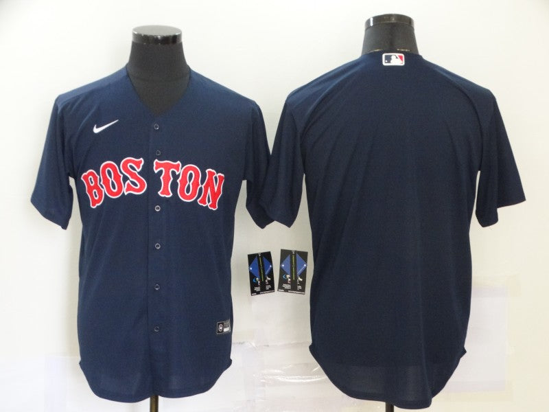 Men's Boston Red Sox Navy Alternate Replica Team Blank Jersey1