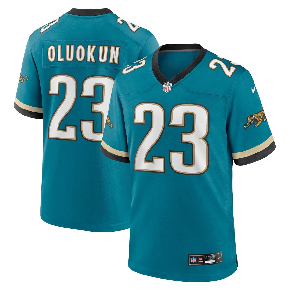 Foye Oluokun Jacksonville Jaguars Nike Prowler Throwback   Game Jersey - Teal
