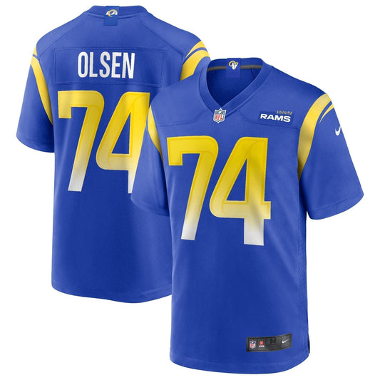 Merlin Olsen Los Angeles Rams Nike Game Retired   Jersey - Royal