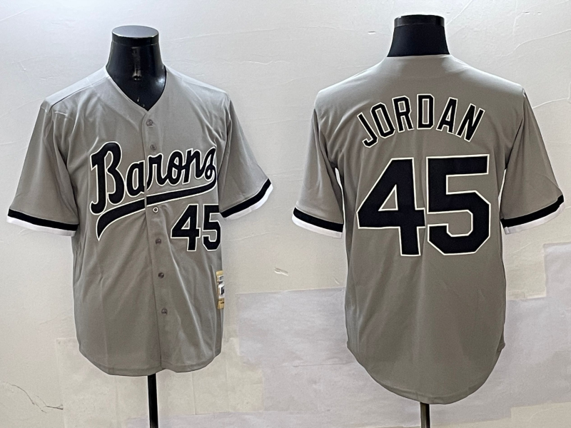 Men's Chicago White Sox Michael Jordan #45 Gray Limited Player Jersey1