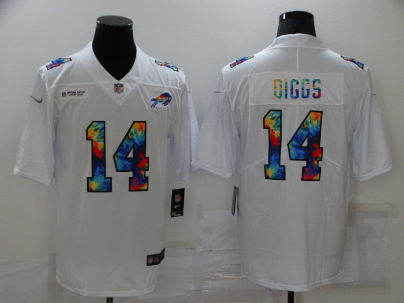 Men's Buffalo Bills Stefon Diggs #14 White Game Jersey1