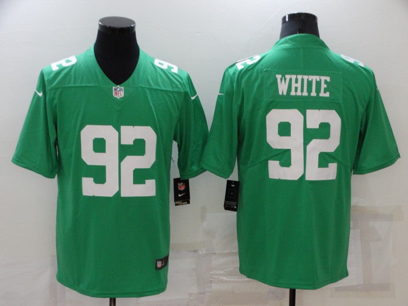 Men's Philadelphia Eagles Reggie White #92 Green Game Jersey1