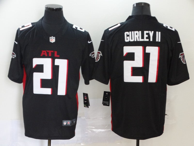 Men's Atlanta Falcons Todd Gurley II #21 Black Game Player Jersey1