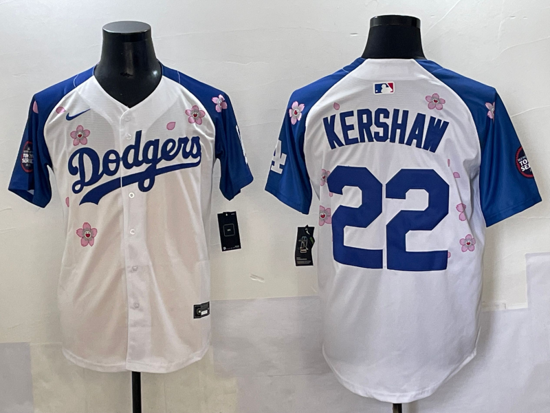 Men's Los Angeles Dodgers Clayton Kershaw #22 White Alternate Limited Player Jersey