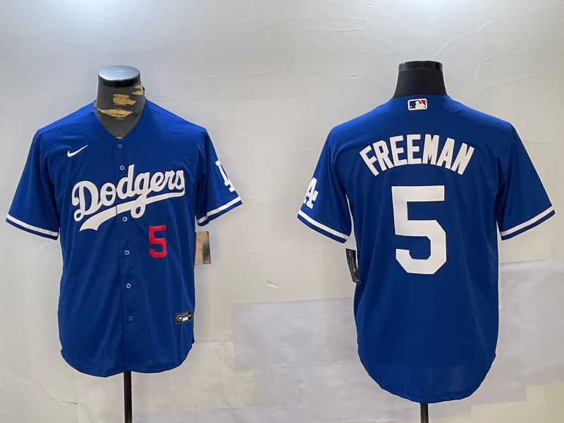 Men's Los Angeles Dodgers Freddie Freeman #5 Royal Alternate Replica Player Jersey1