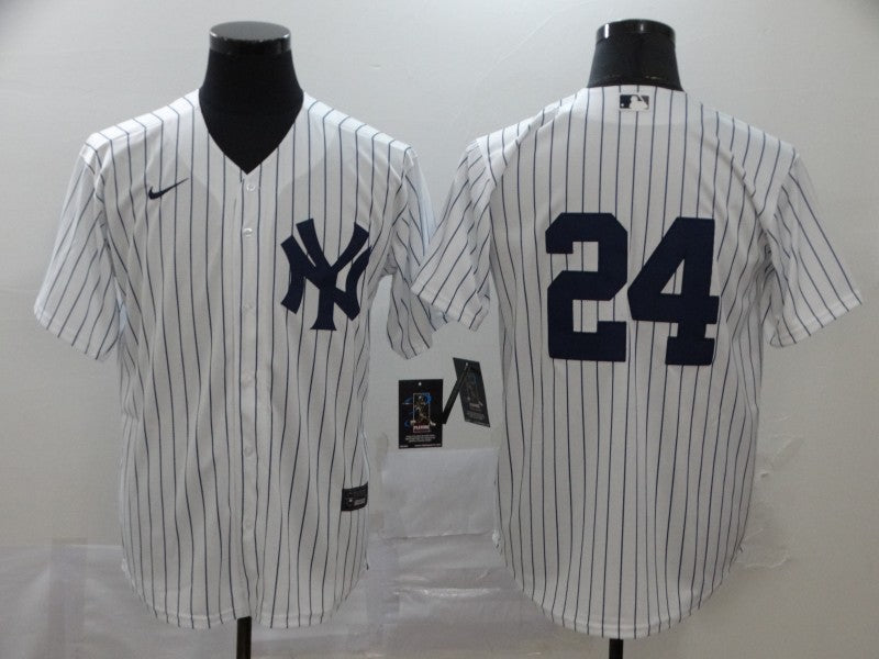 Men's New York Yankees Gary Sanchez #24 White Replica Player Name Jersey1