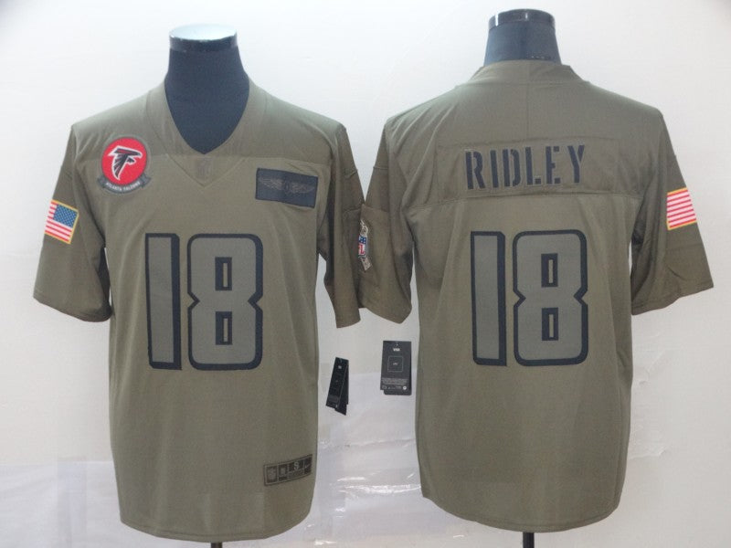 Men's Atlanta Falcons Calvin Ridley #18 Brown Game Jersey1