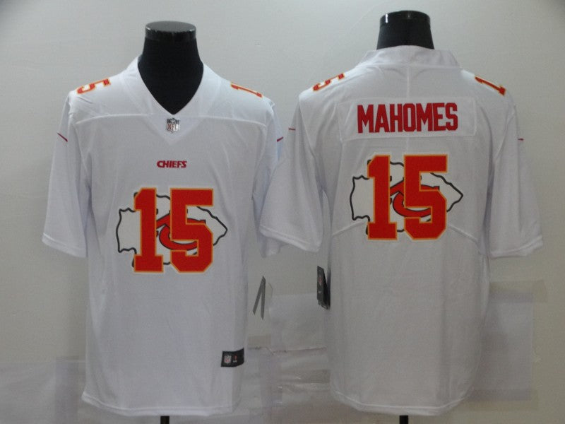 Men's Kansas City Chiefs #15 Patrick Mahomes White Alternate Player Game Jersey1