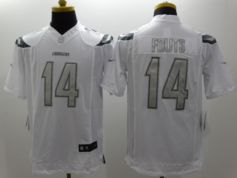 Men's Los Angeles Chargers Dan Fouts #14 White Game Jersey1