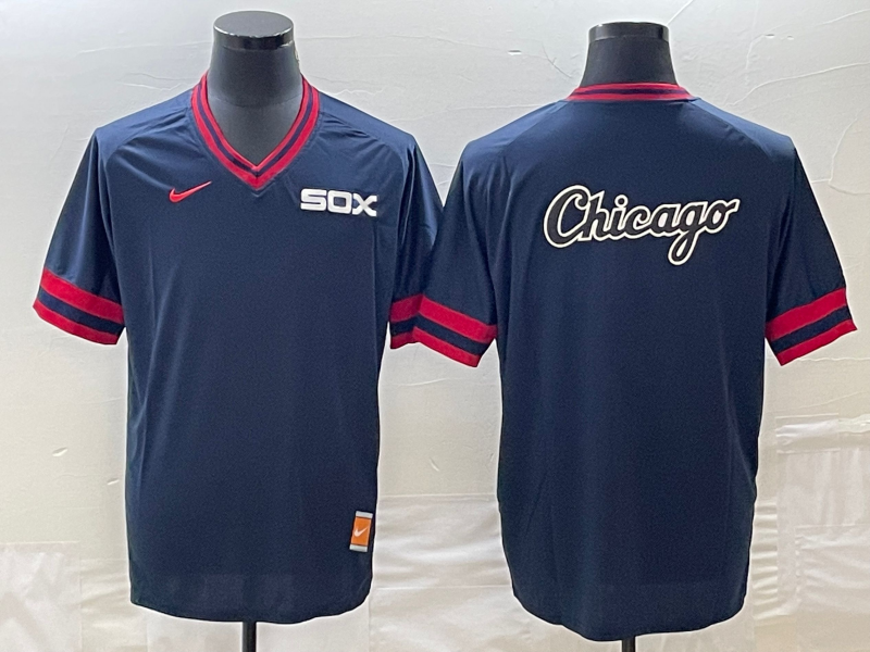 Men's Chicago White Sox Navy Cooperstown Collection Game Jersey1